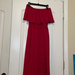 Maxi red dress